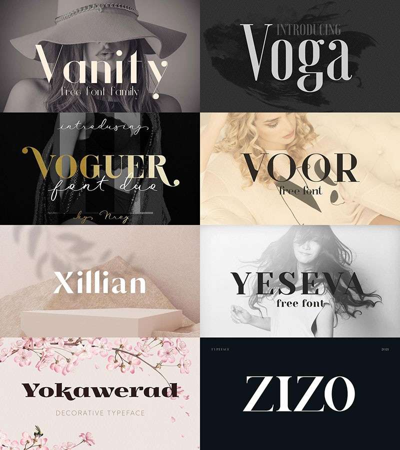 88款可商用时尚杂志标题衬线英文字体合集 设计素材 sucaiwan.com