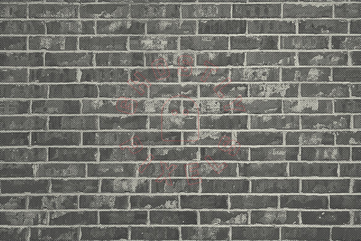 半色调砖墙&石墙纹理 Halftone Brick & Stone Wall Textures 图片素材 sucaiwan.com