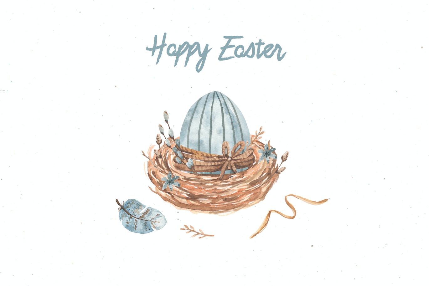 复活节快乐元素水彩画集 Happy Easter watercolor 图片素材 sucaiwan.com