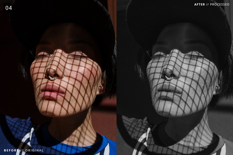 7个深沉丰富人像肖像街拍黑白BW Lightroom预设 插件预设 sucaiwan.com