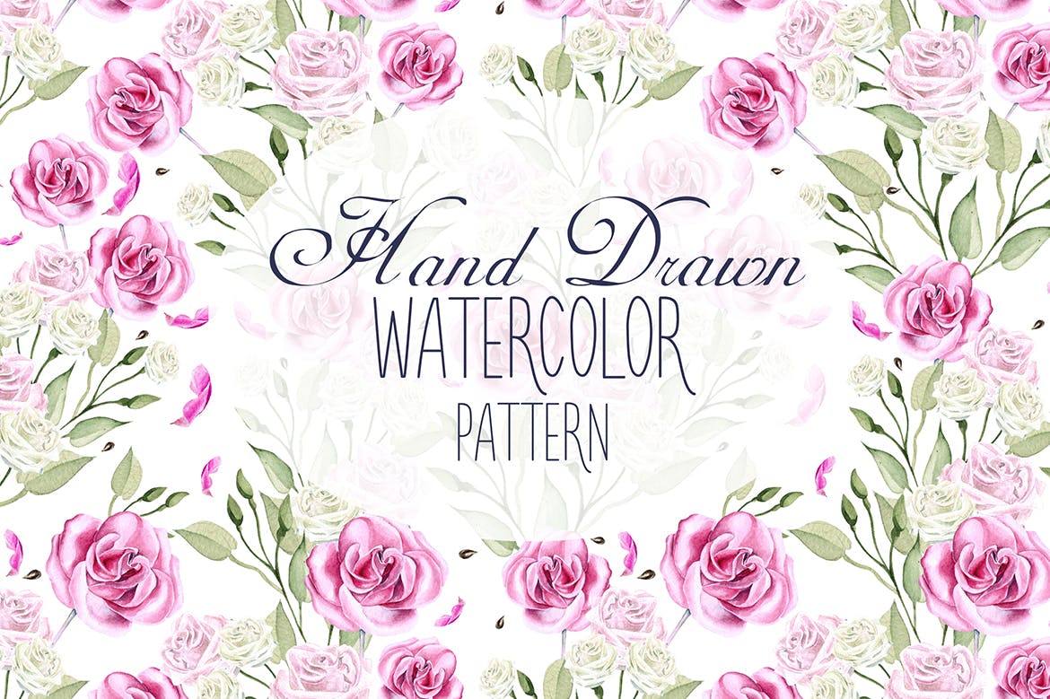 10个手绘水彩图案背景素材 10 Hand Drawn Watercolor Pattern 图片素材 sucaiwan.com