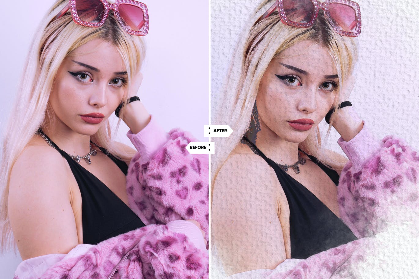 水彩绘画照片效果PS动作 Watercolor Painting Photoshop Action 插件预设 sucaiwan.com