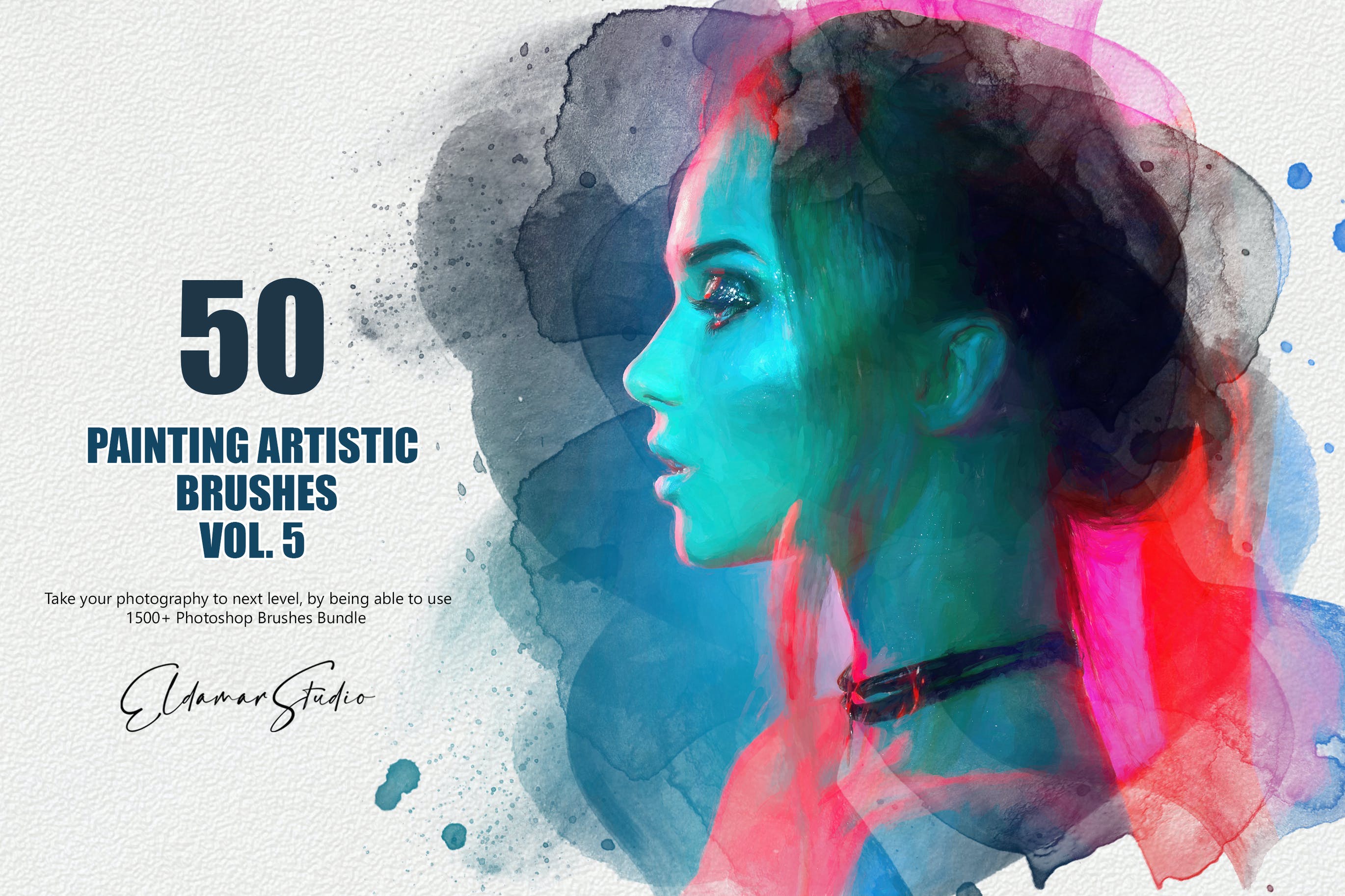 50个水彩艺术绘画笔刷素材v5 50 Painting Artistic Brushes – Vol. 5 笔刷资源 sucaiwan.com