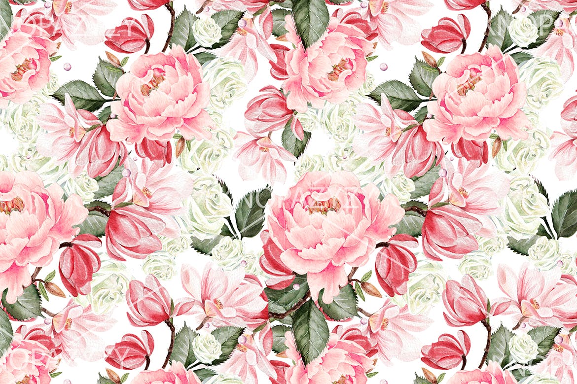 10个手绘水彩图案背景素材 10 Hand Drawn Watercolor Pattern 图片素材 sucaiwan.com