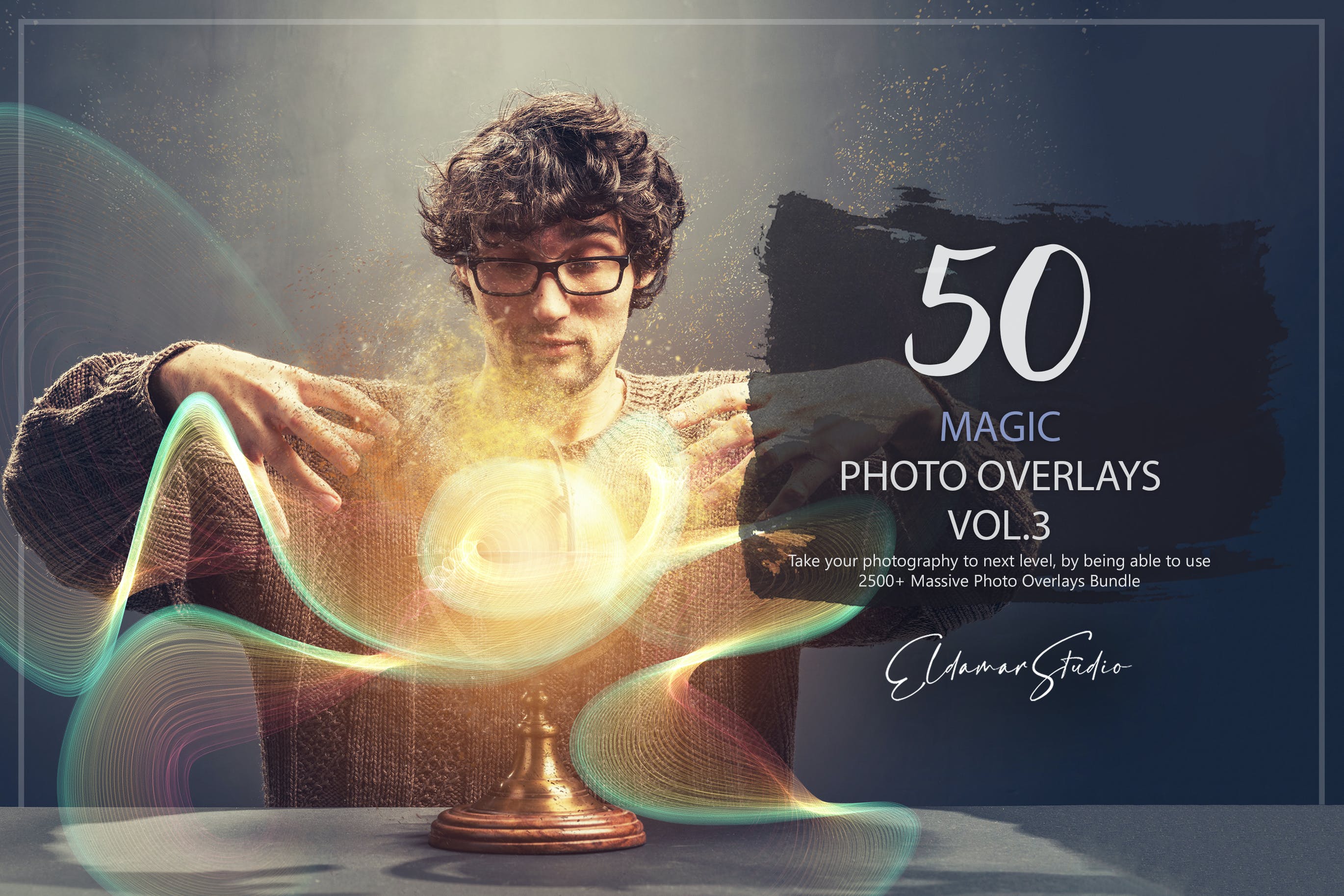 50个魔法彩色波浪线条照片叠层背景素材v3 50 Magic Photo Overlays – Vol. 3 图片素材 sucaiwan.com