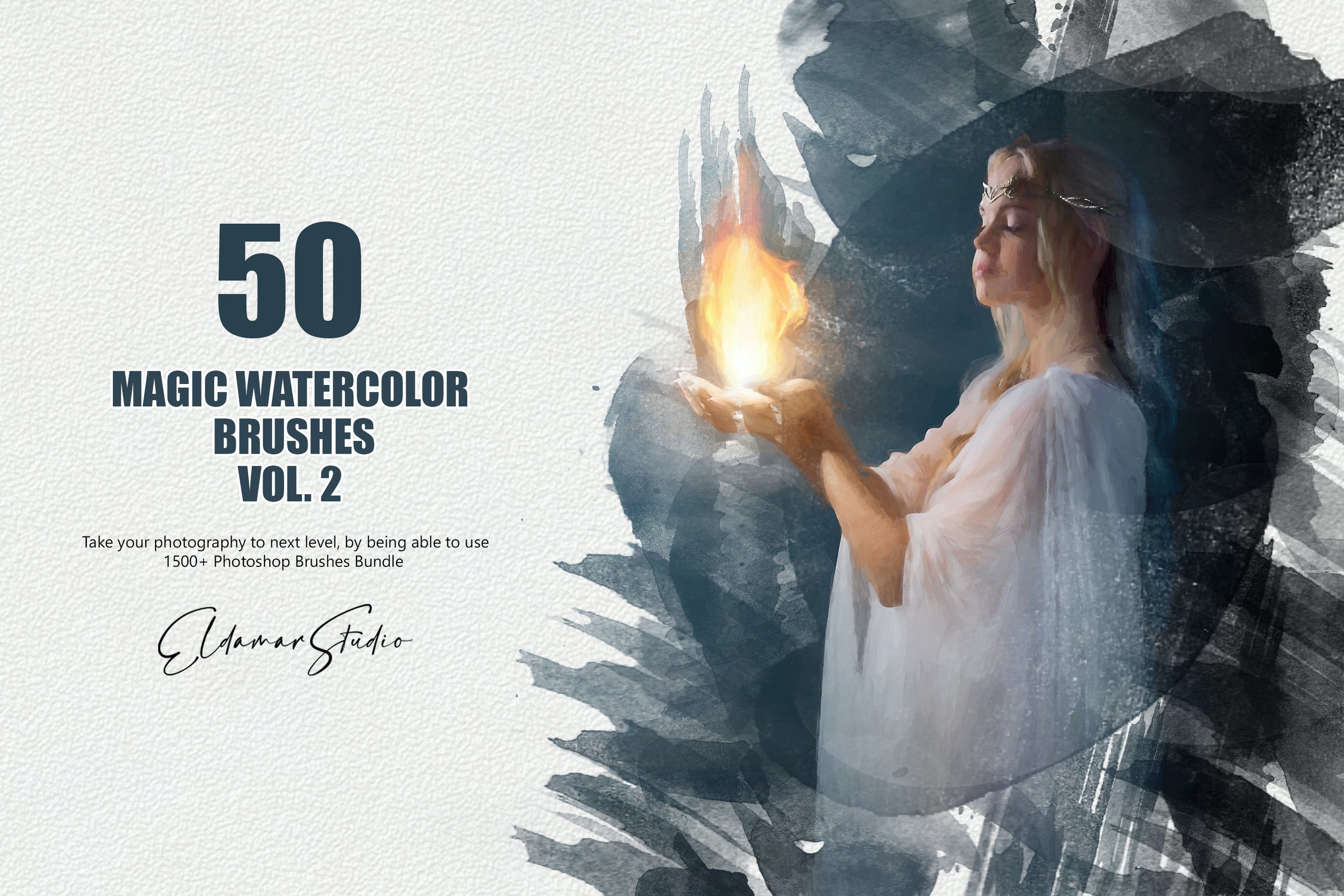 50个魔法水彩ps笔刷v2 50 Magic Watercolor Brushes – Vol. 2 笔刷资源 sucaiwan.com