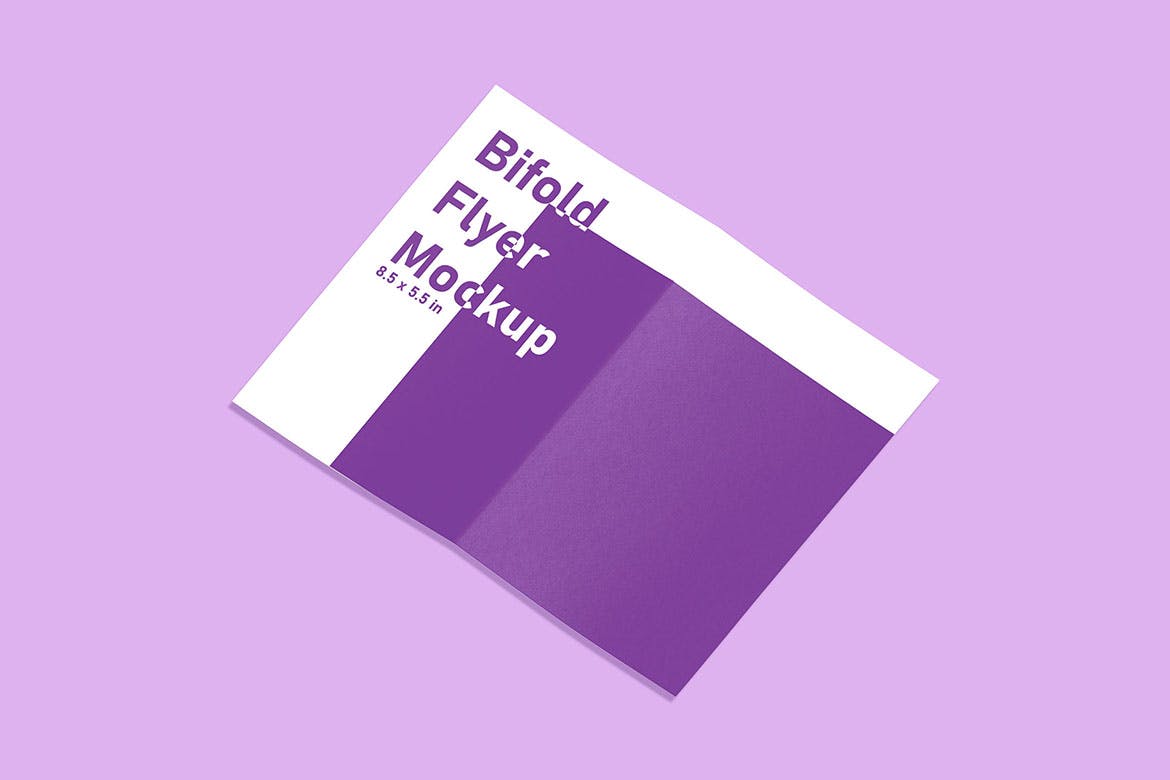 双折页产品传单设计样机图 Bifold Flyer Mockup 样机素材 sucaiwan.com