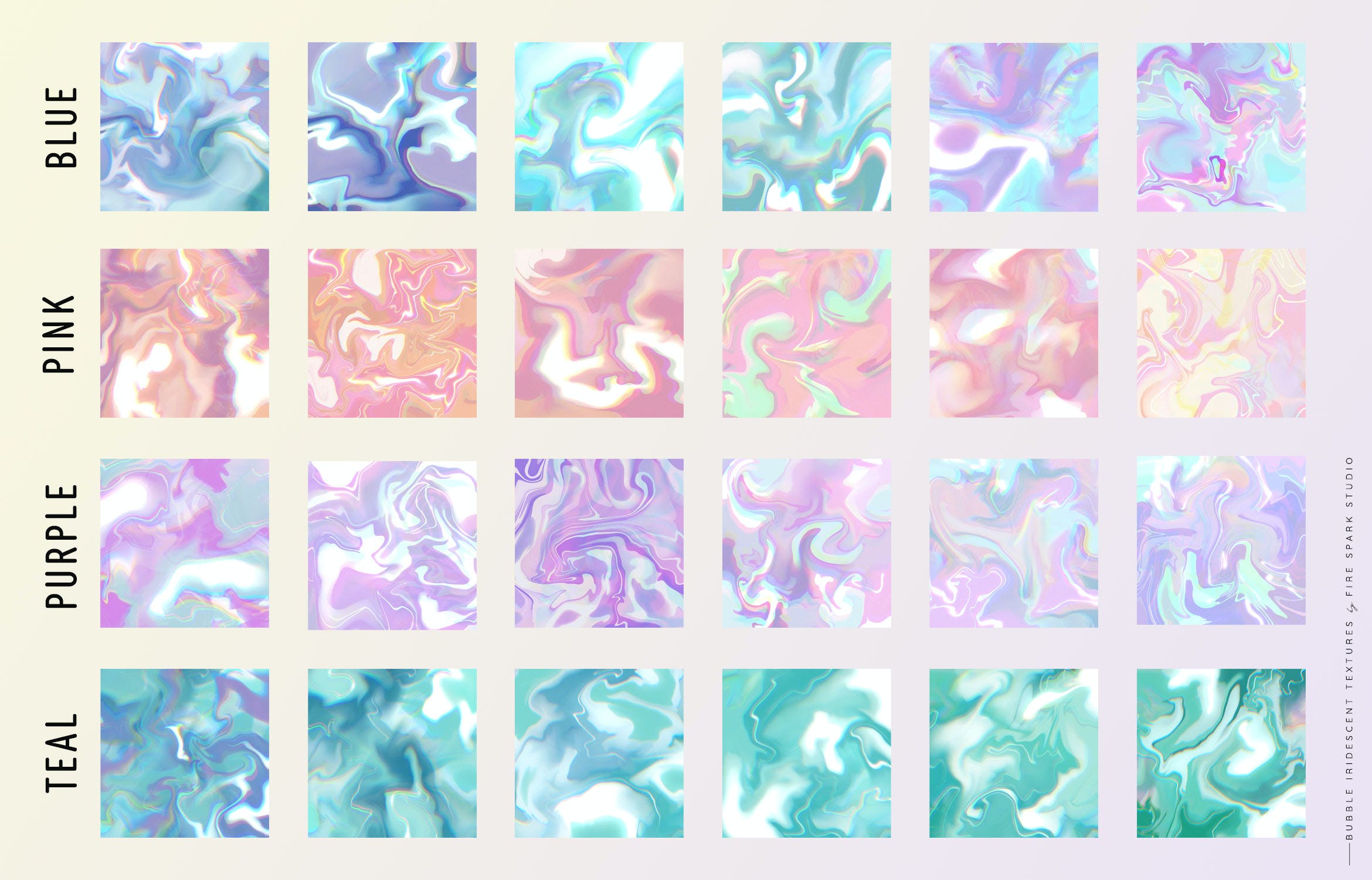 气泡彩虹抽象流体纹理背景素材 Bubble Iridescent Abstract Textures 图片素材 sucaiwan.com