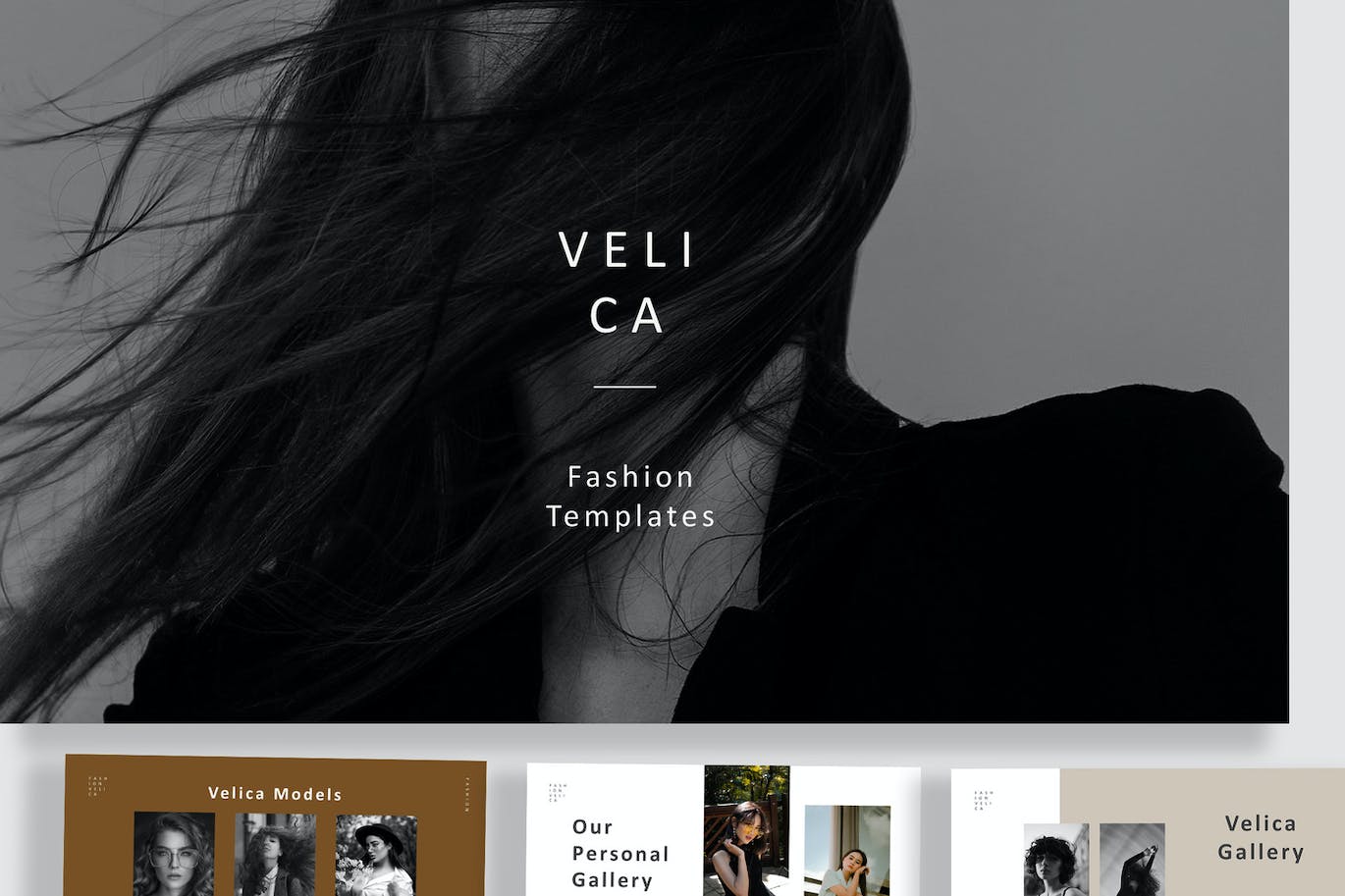 时尚商业品牌谷歌幻灯片创意模板 Velica Fashion Google Slides 幻灯图表 sucaiwan.com