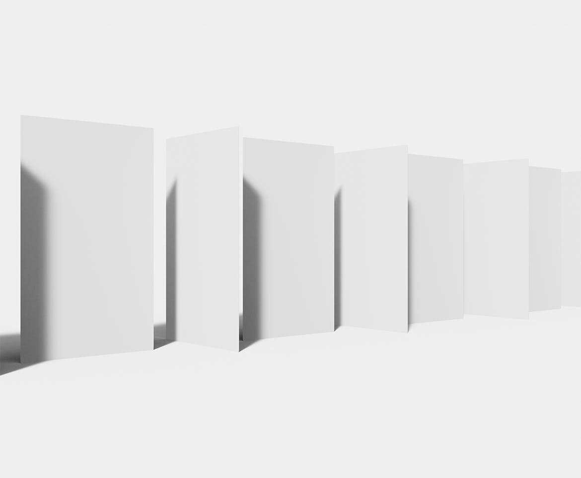 站立效果名片展示样机psd模板 Business Cards Mockup 样机素材 sucaiwan.com