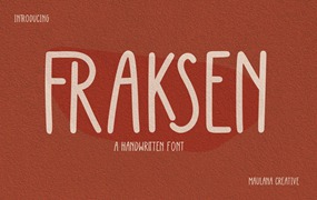 瘦长手写字体素材 Fraksen Handwritten Sans Display Font