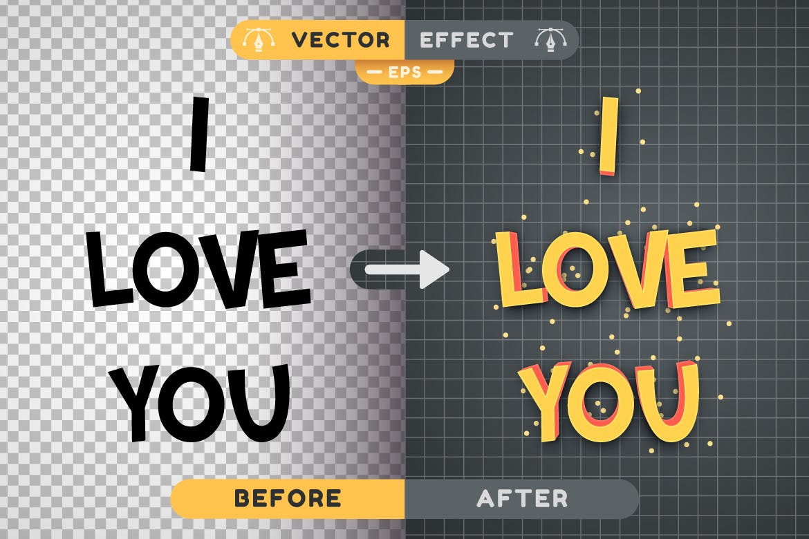 立体阴影矢量文字效果字体样式 Back To School – Editable Text Effect, Font Style 插件预设 sucaiwan.com