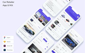 汽车经销商移动应用UI设计套件 Car Retailer App UI Kit