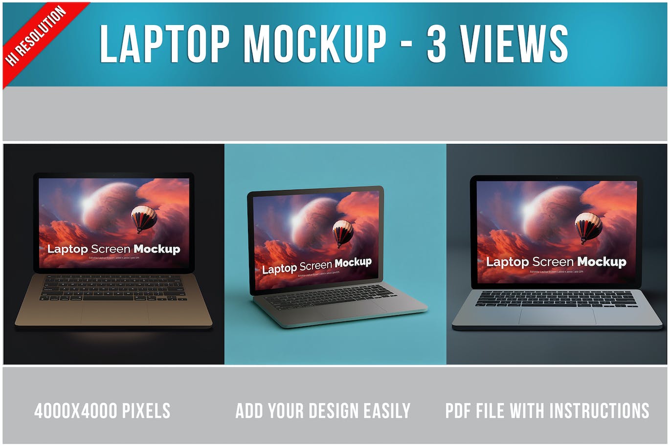 笔记本电脑MacBook样机 Laptop Mockup 样机素材 sucaiwan.com