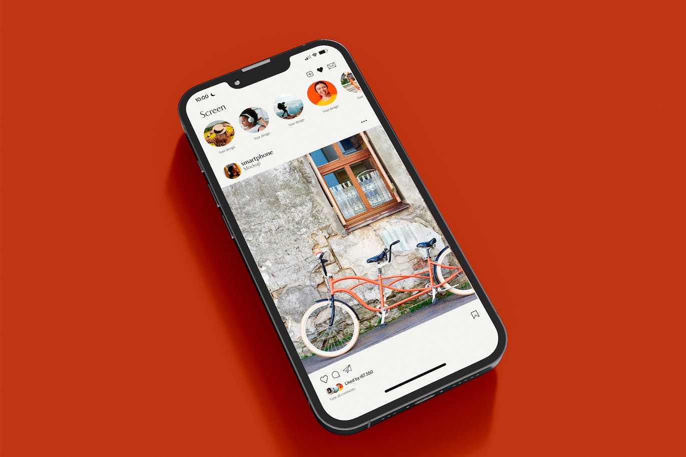 简约场景苹果iPhone手机样机psd模板v1 Smartphone Mockup 样机素材 sucaiwan.com