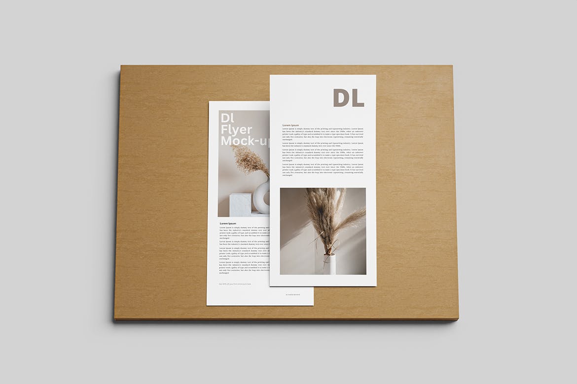 DL尺寸广告宣传单设计样机图 DL Flyer Mockup 样机素材 sucaiwan.com