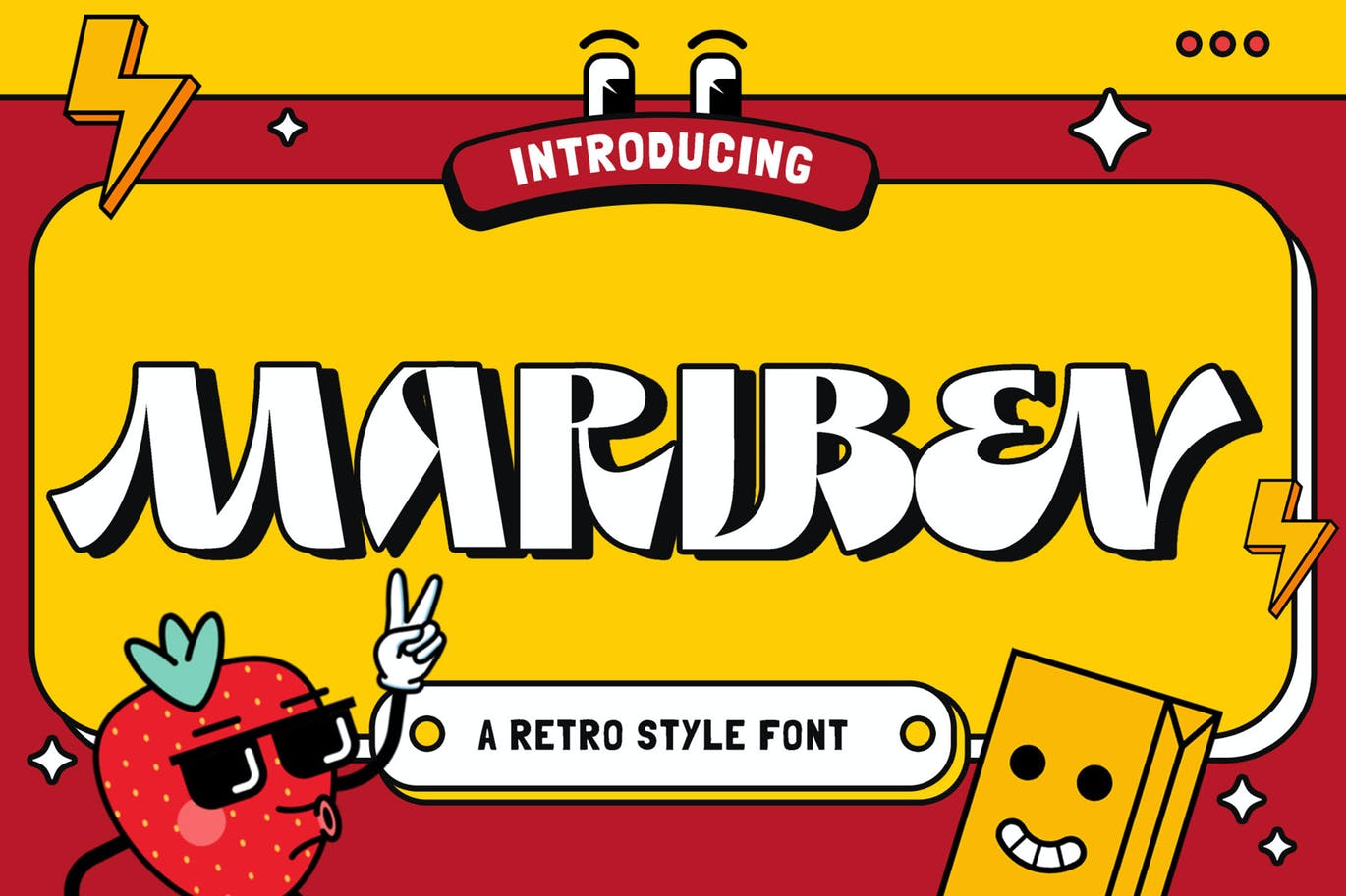 动态曲线设计衬线字体素材 Marlben 设计素材 sucaiwan.com