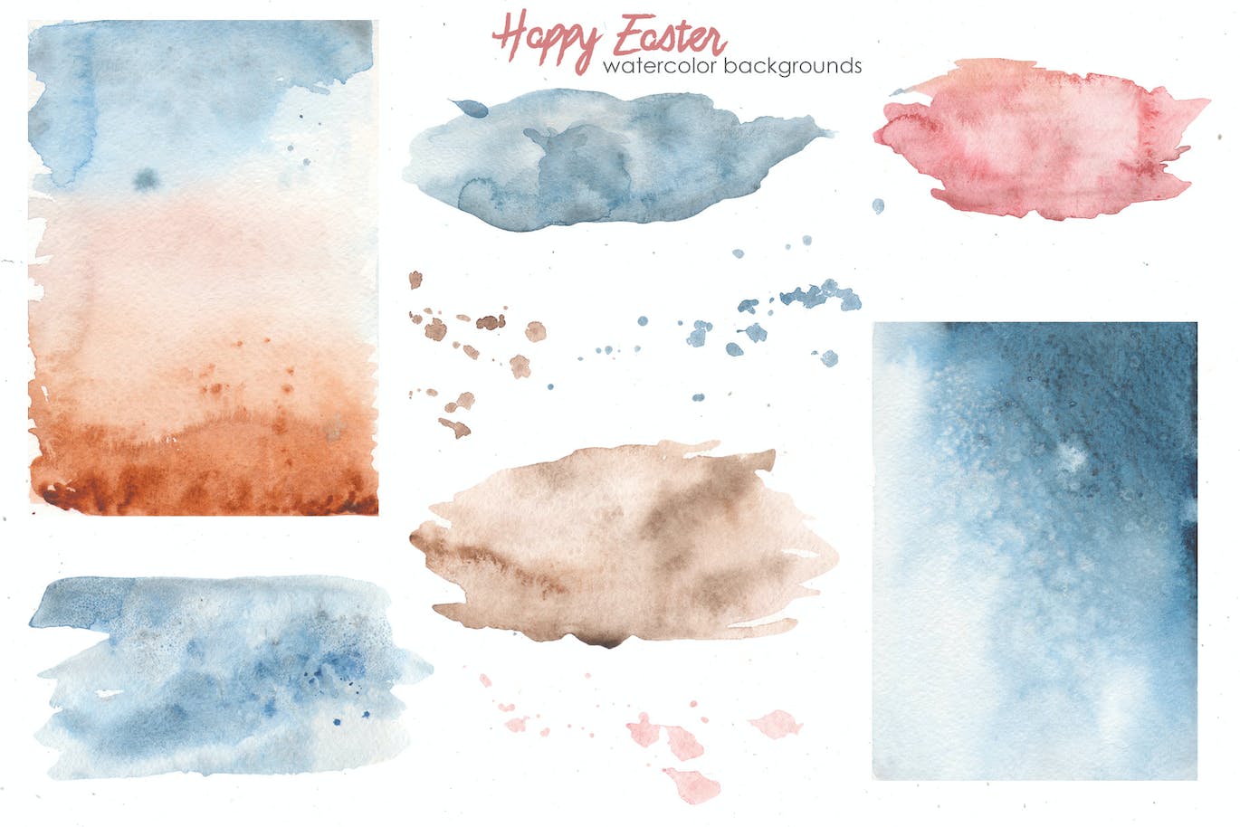 复活节快乐元素水彩画集 Happy Easter watercolor 图片素材 sucaiwan.com