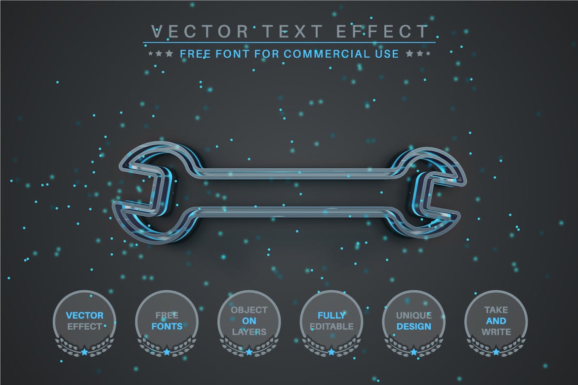 神秘蓝色矢量文字效果字体样式 Mystic – Editable Text Effect, Font Style 插件预设 sucaiwan.com