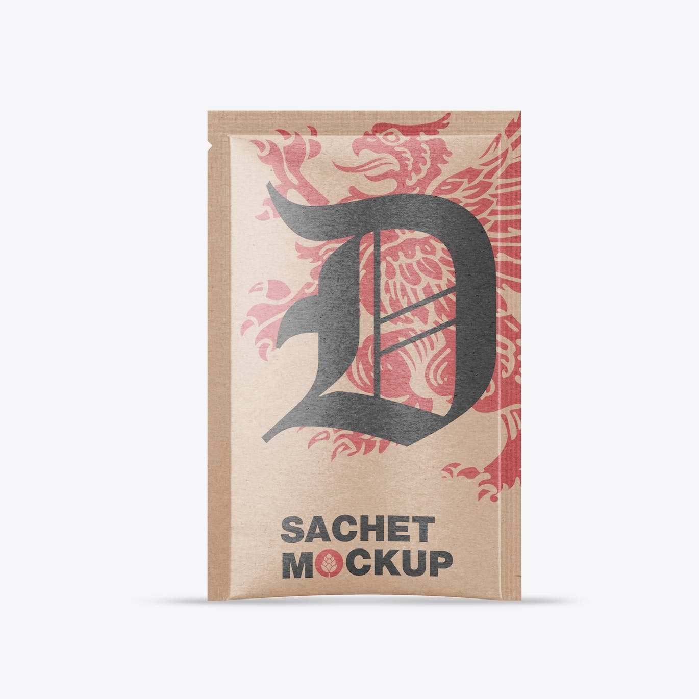 茶叶牛皮纸袋设计样机图 Set Kraft Sachet Mockup 样机素材 sucaiwan.com