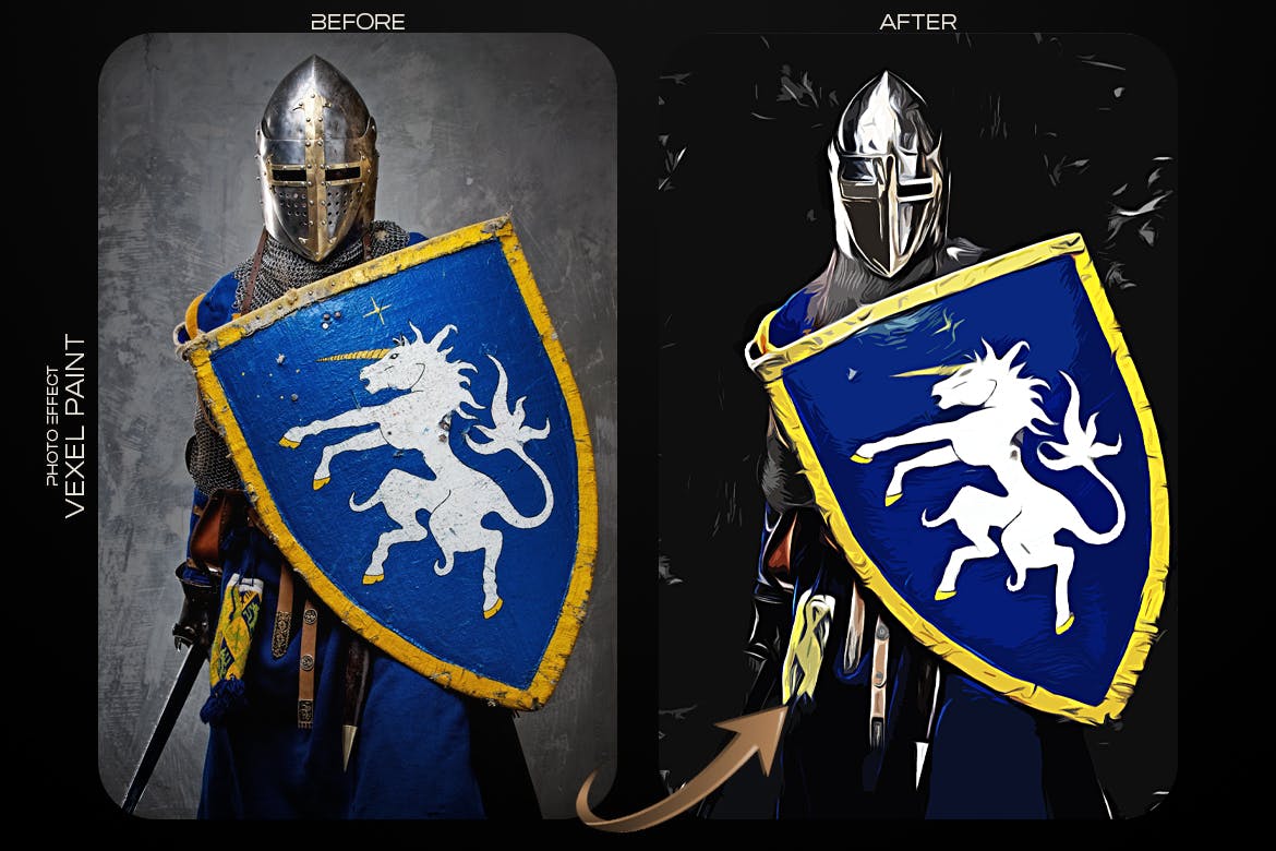 油画绘画PS照片效果模板 Vexel Painting Photoshop Effect 插件预设 sucaiwan.com