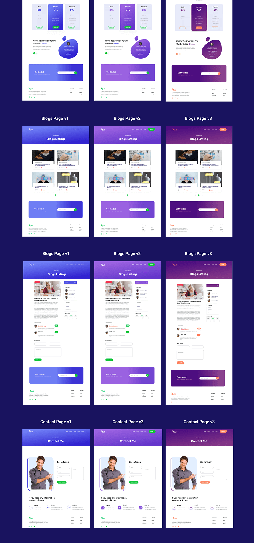 SaaS着陆页面设计网站模板 APP UI sucaiwan.com