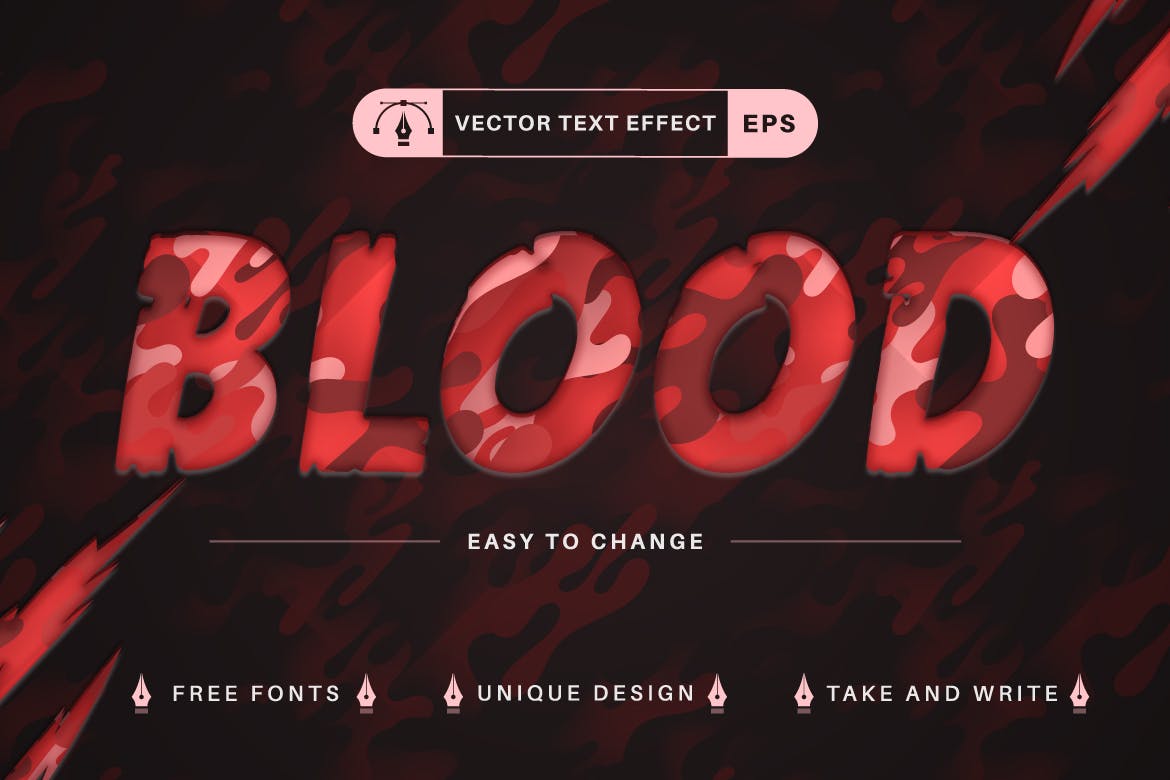 10种万圣节矢量文字效果字体样式 Set 10 Halloween Editable Text Effects, Font Style 设计素材 sucaiwan.com