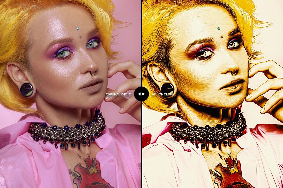 写实绘画效果照片处理PS动作 Terminal Realistic Painting Photoshop Action 插件预设 sucaiwan.com