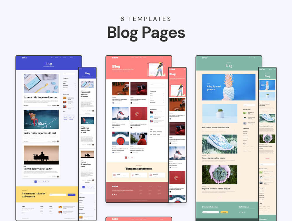 响应式网站页面设计模板 APP UI sucaiwan.com