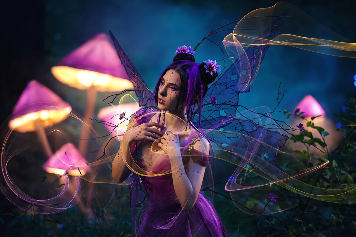 50个魔法彩色波浪线条照片叠层背景素材v1 50 Magic Photo Overlays – Vol. 1 图片素材 sucaiwan.com