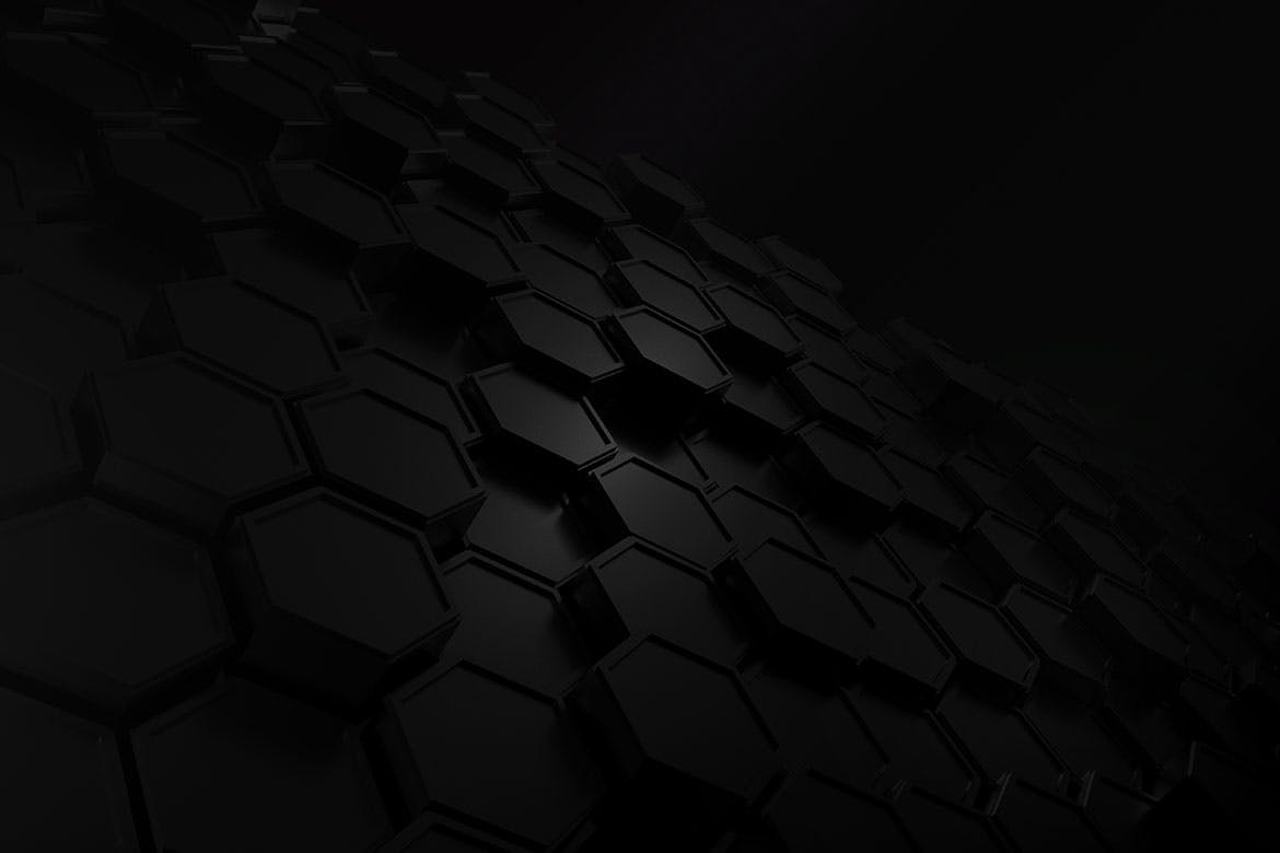 黑色蜂窝六边形背景素材 Black Hexagon Backgrounds 图片素材 sucaiwan.com