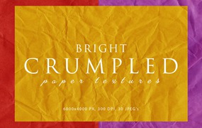 明亮的皱纸张纹理v1 Bright Crumpled Paper Textures 1
