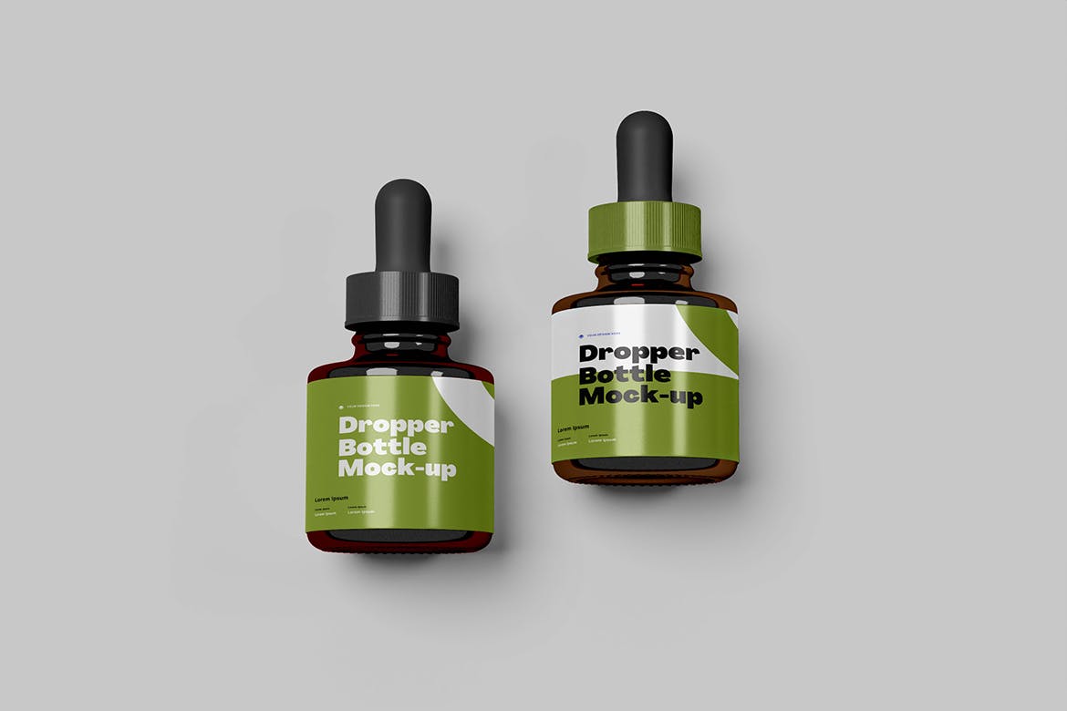 滴管瓶包装设计样机图v2 Dropper Bottle Mock-up v.2 样机素材 sucaiwan.com