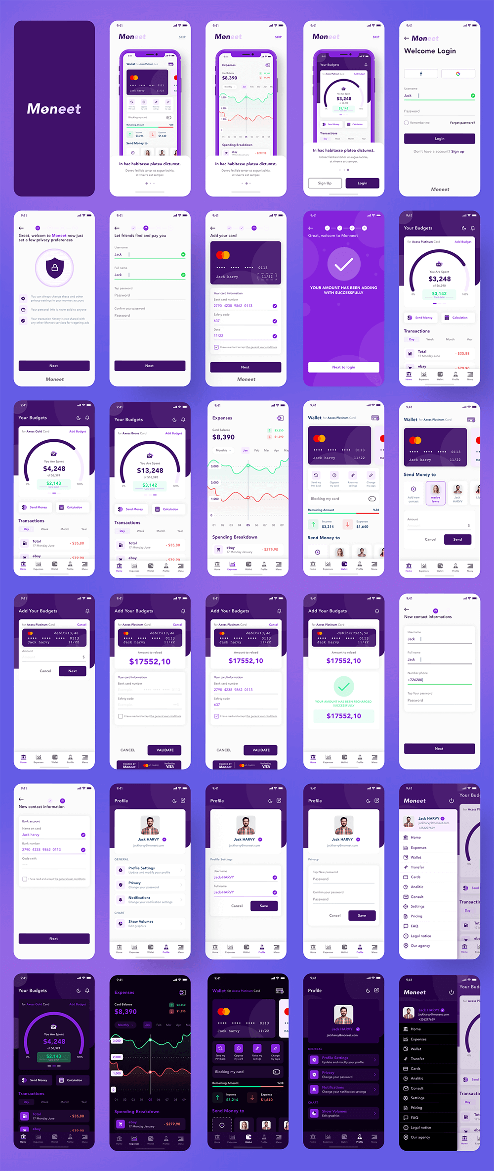 银行和支付APP UI设计套件 APP UI sucaiwan.com