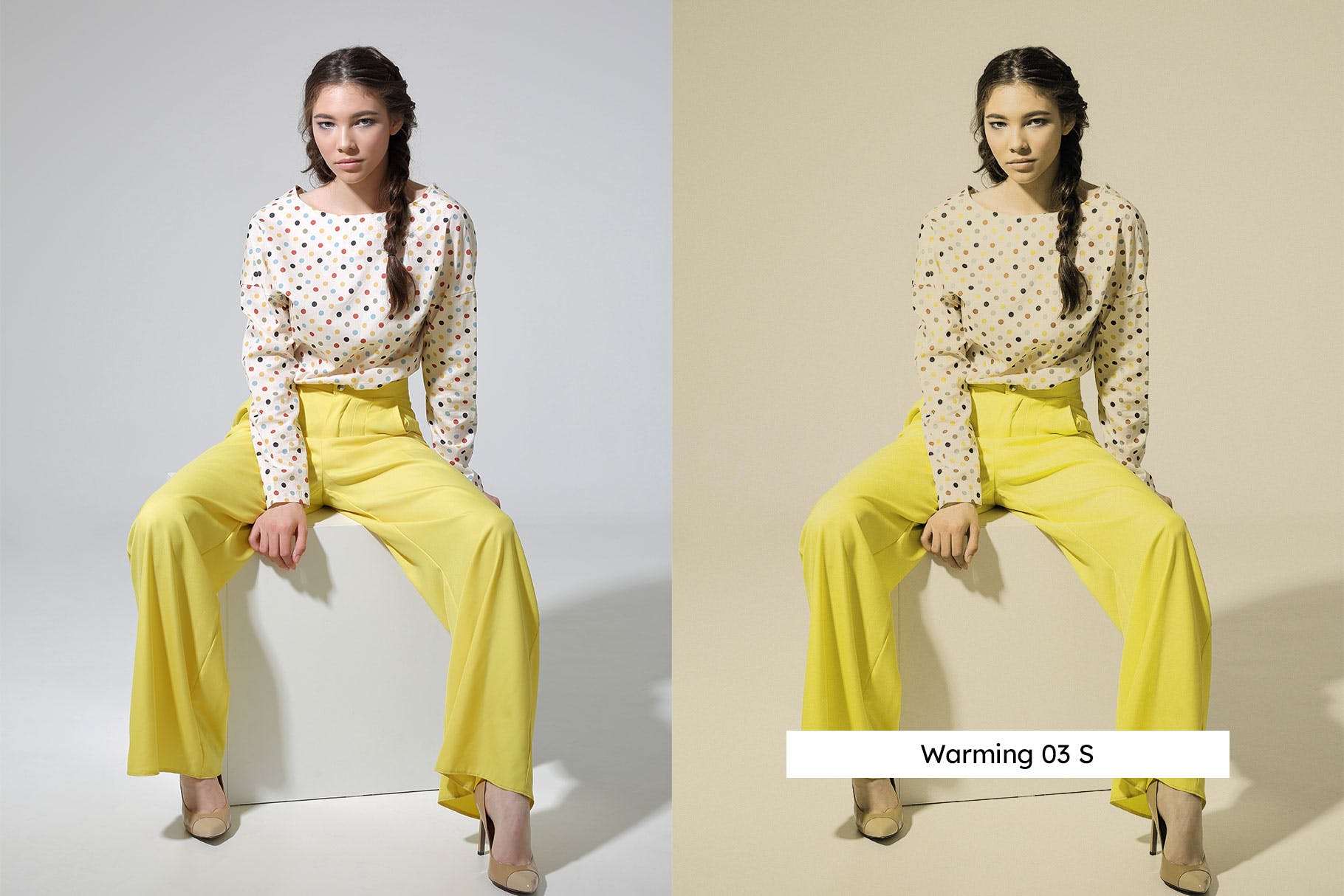 20个夸张怪诞风格街拍亮黄色人像LR预设Lightroom和LUT预设 插件预设 sucaiwan.com