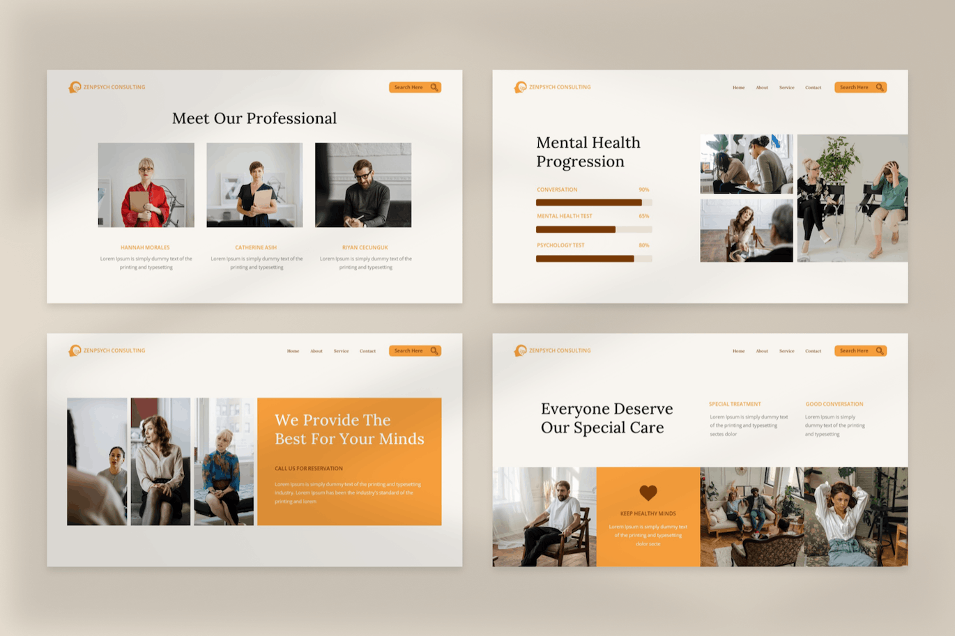 心理学咨询Keynote模板下载 Zenpsych – Psychology Consulting Keynote Template 幻灯图表 sucaiwan.com