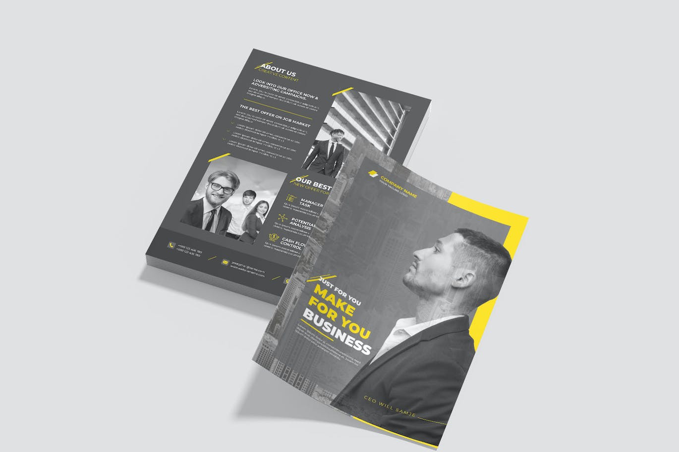 商业机构海报模板下载 Business Agency n Flyer Template 设计素材 sucaiwan.com