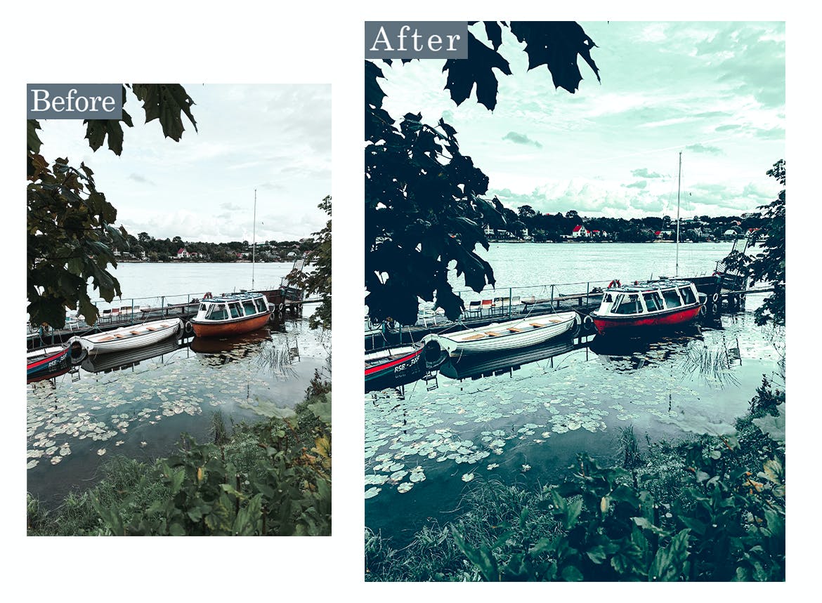 绿色滤镜效果PS动作 Moody Green Cinematic Photoshop Actions 插件预设 sucaiwan.com