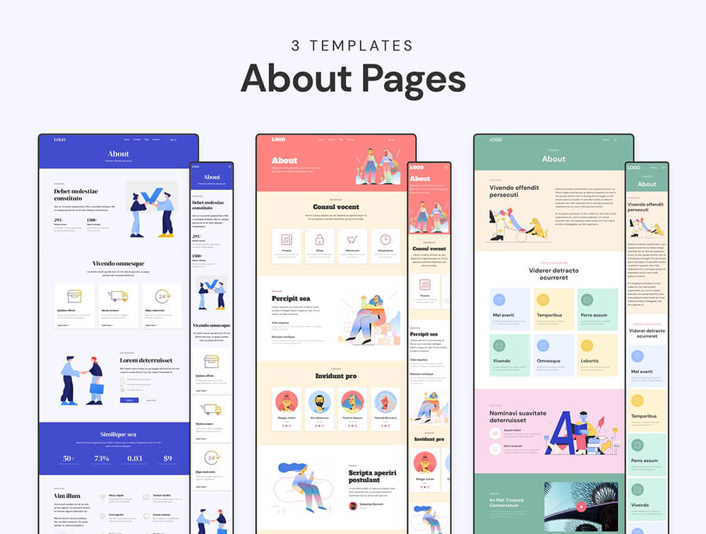 响应式网站页面设计模板 APP UI sucaiwan.com