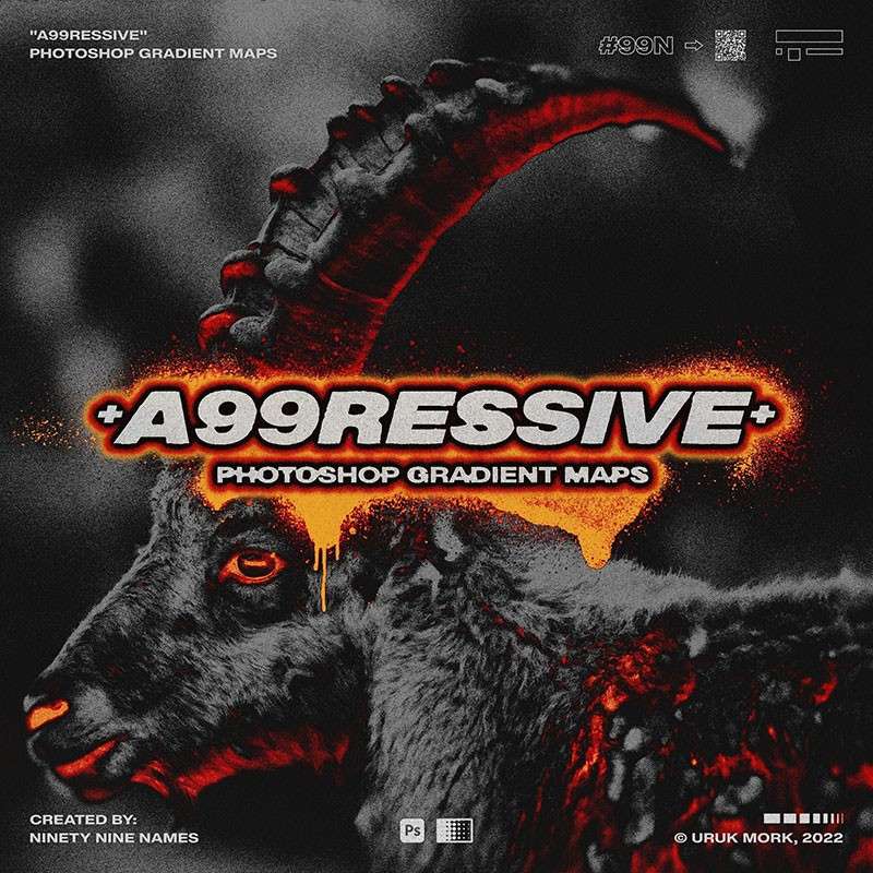 140个潮流酸性渐变色PS预设，grd格式 插件预设 sucaiwan.com