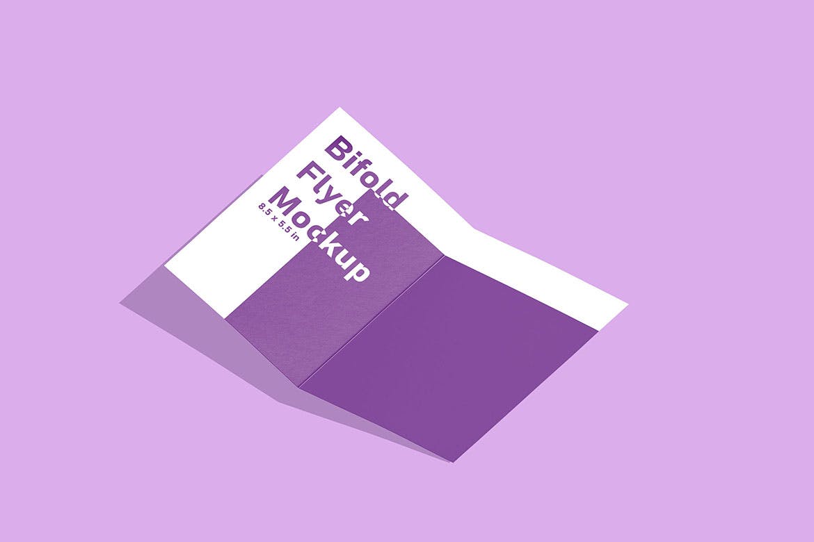 双折页产品传单设计样机图 Bifold Flyer Mockup 样机素材 sucaiwan.com