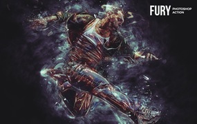 狂暴效果照片处理Photoshop动作 Fury Photoshop Action