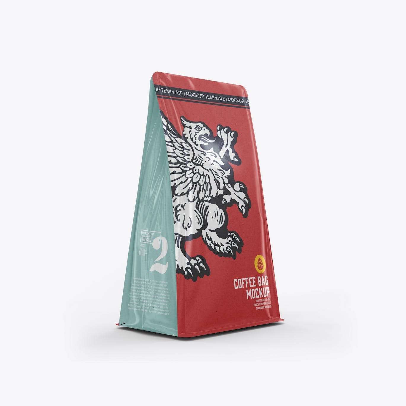 牛皮纸咖啡袋包装展示样机图 Set Kraft Paper Coffee Bag Mockup 样机素材 sucaiwan.com