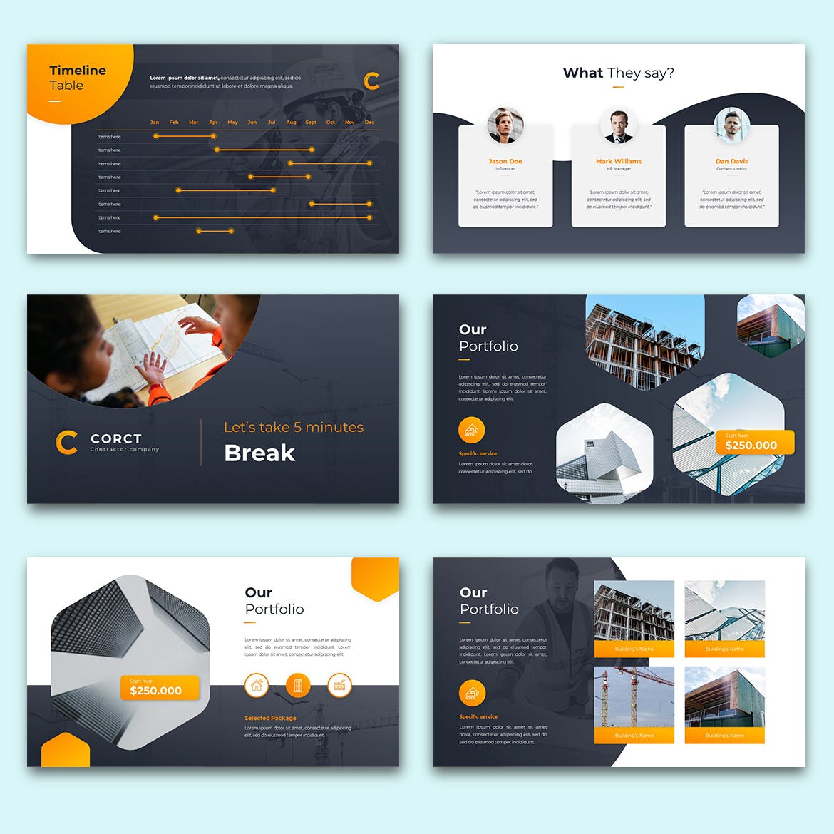 建筑构造Keynote幻灯片设计模板 CORR – Constructions Keynote Template 幻灯图表 sucaiwan.com
