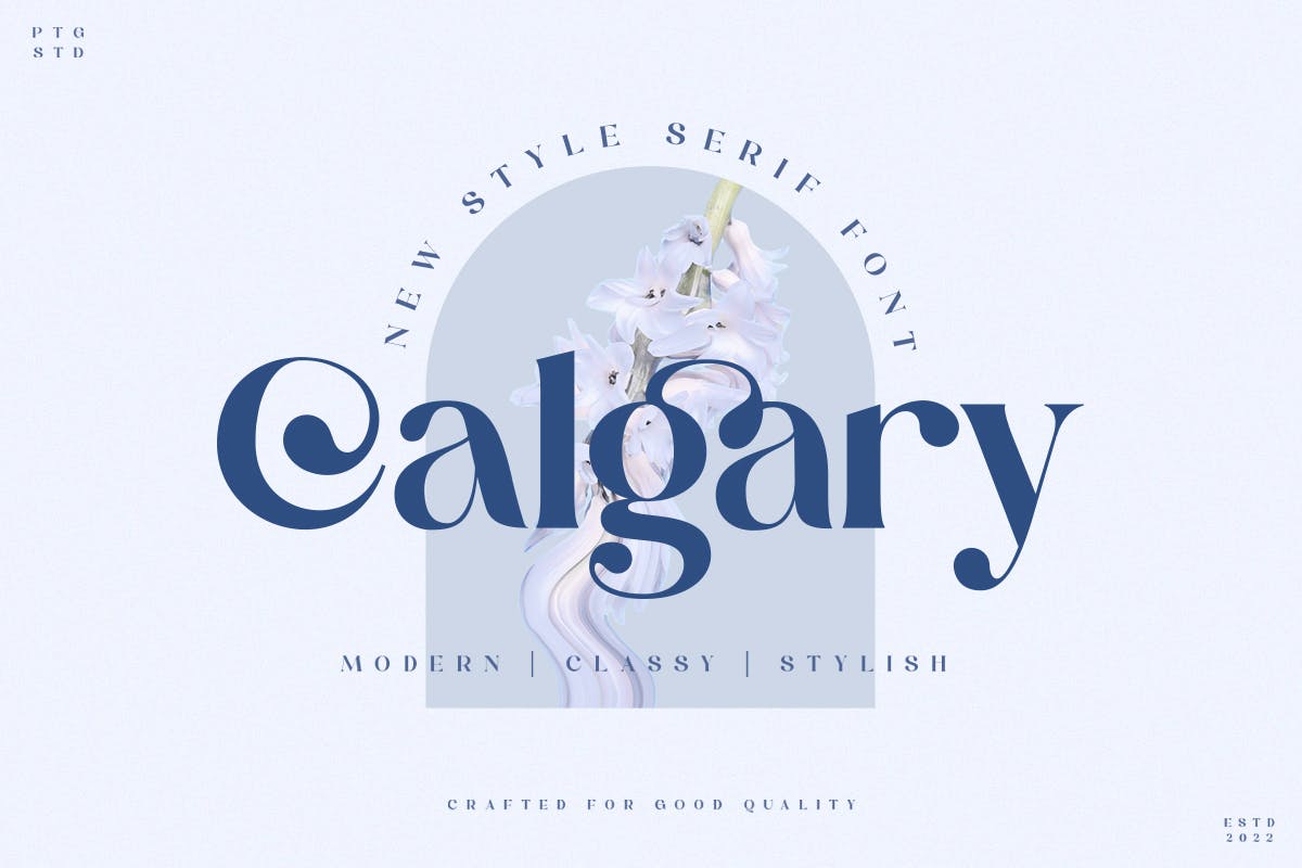 新款时尚衬线字体素材 Calgary | New Stylish Serif Font 设计素材 sucaiwan.com
