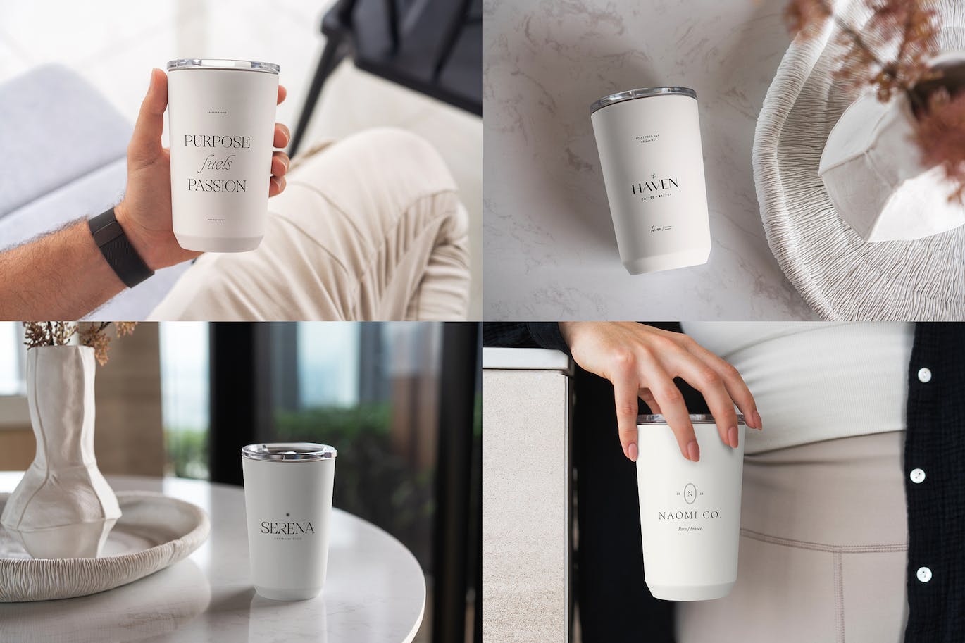 玻璃饮水杯包装设计样机素材包 Tumbler MockUps Pack 样机素材 sucaiwan.com