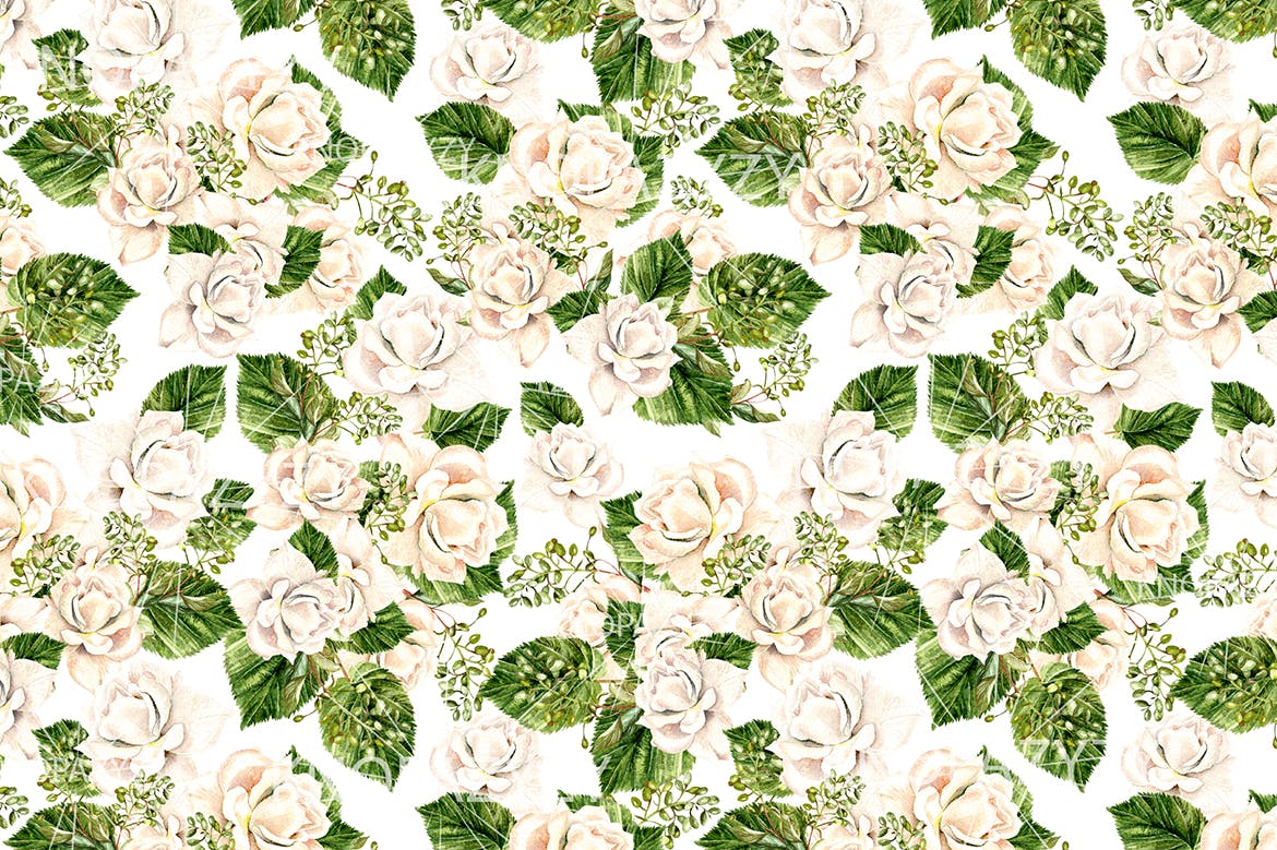 16个水彩多彩花朵图案素材 16 Watercolor Pattern 图片素材 sucaiwan.com