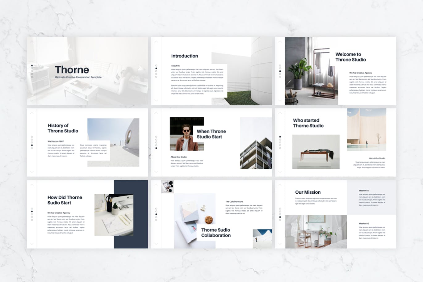 极简作品展示演示Keynote模板 Thorne – Minimal Keynote Template 幻灯图表 sucaiwan.com