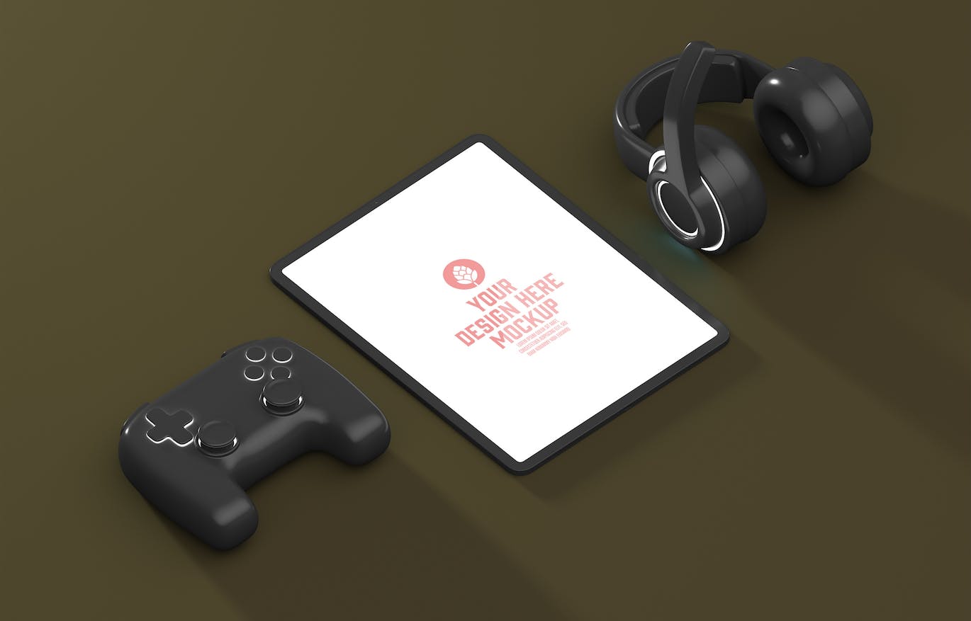 3D外设元素多媒体设备屏幕UI样机图psd素材 Set Multimedia Devices Mockup 样机素材 sucaiwan.com