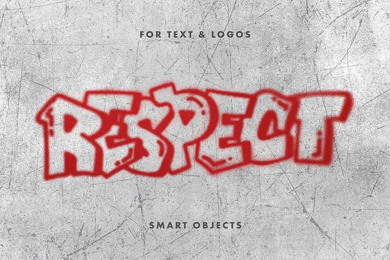 街头涂鸦文字效果PS图层样式 设计素材 sucaiwan.com